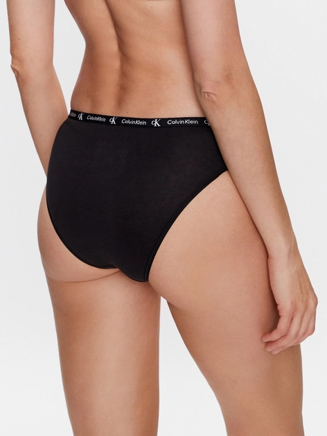 Набір трусиків сліпів жіночих бавовняних Calvin Klein Underwear 000QD3991E-BIK S 2 шт Чорний/Тигровий (8720107317581) - зображення 5