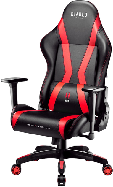 Fotel gamingowy Diablo X-Horn 2.0 Normal Size Black-Red (5902560337006) - obraz 5