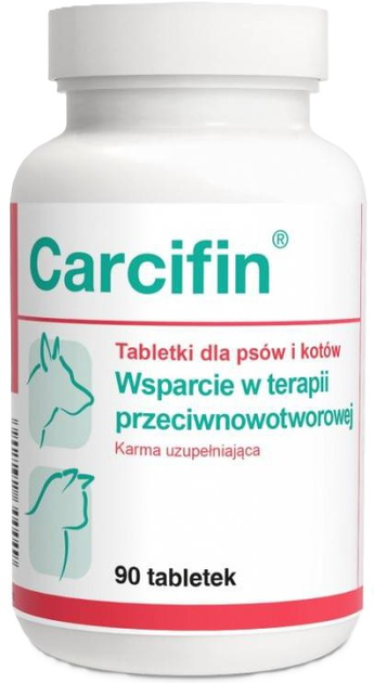 Tabletki dla psów i kotów Dolfos Carcifin wsparcie w terapii przeciwnowotworowej 90 tabletek (5902232644449) - obraz 1