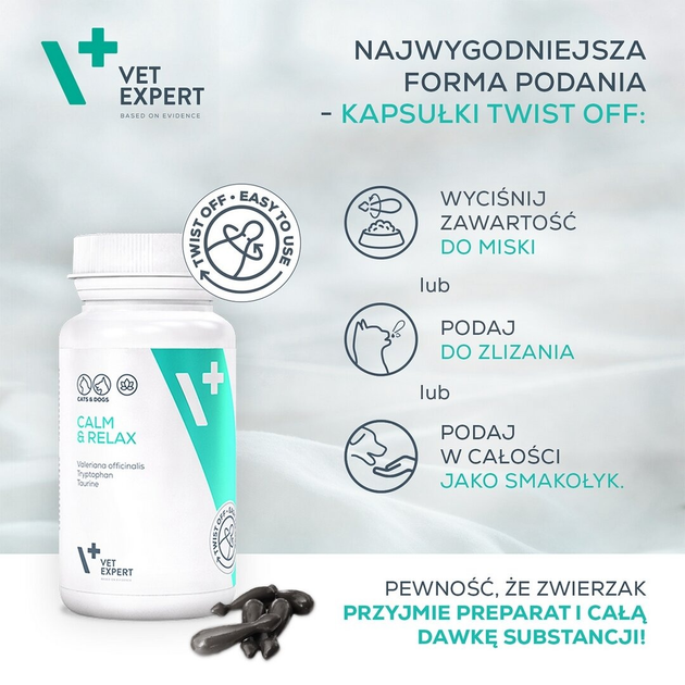 Препарат для собак та котів Vet Expert Calm and Relax 30 капсул (5902414202085) - зображення 6