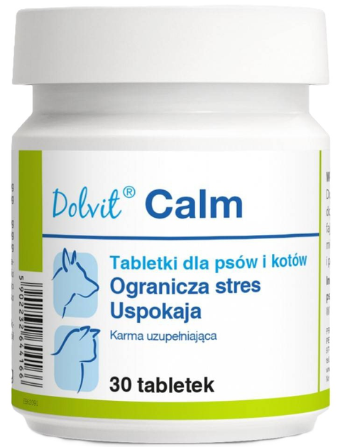 Tabletki dla psów i kotów Dolfos Dolvit Calm ogranicza stres 30 tabletek (5902232644166) - obraz 1