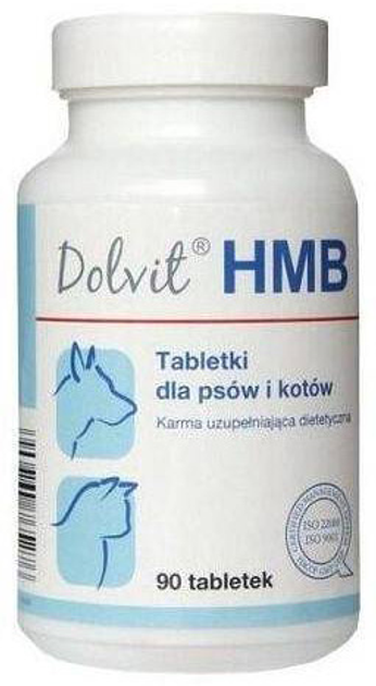 Tabletki dla psów i kotów Dolfos Dolvit HMB przy rekonwalescencji 90 tabletek (5902232645279) - obraz 1