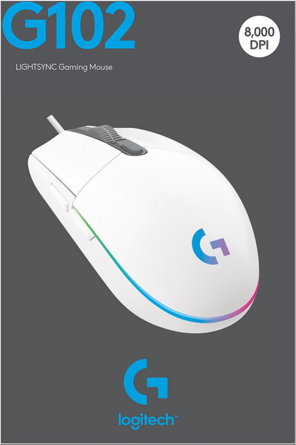 Миша Logitech G102 Lightsync USB White (910-005824) - зображення 7