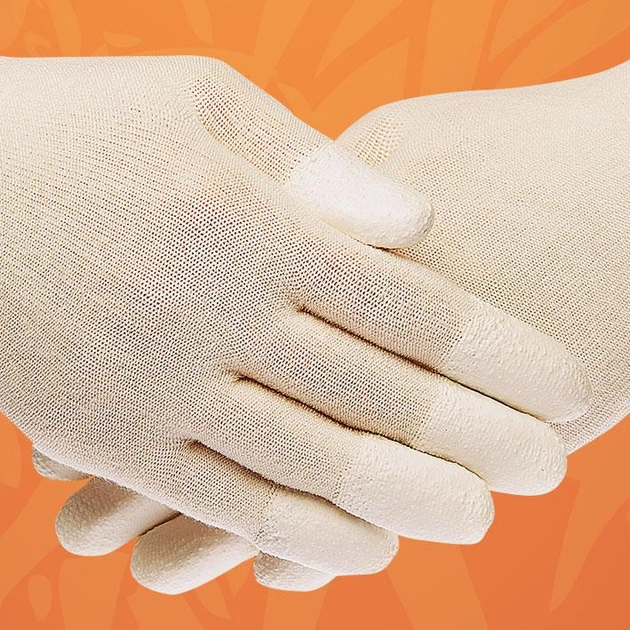 Подперчатки HANDYboo при захворюваннях шкіри рук ROCKY білі S - зображення 1