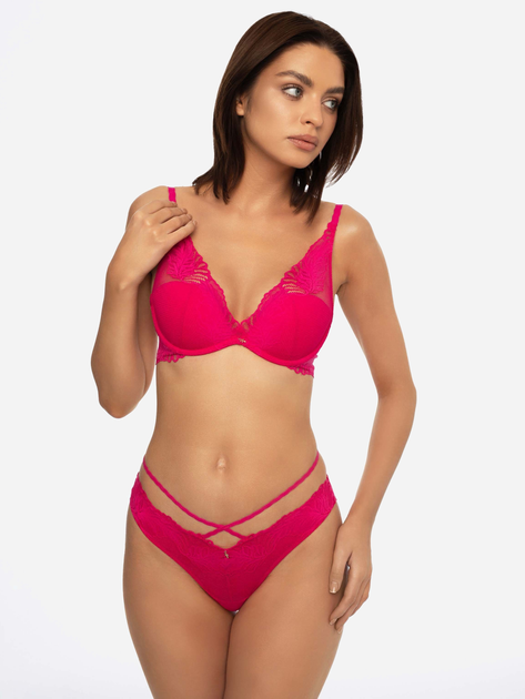 Biustonosz damski Push-up z koronką Esotiq 41462-43X 70C Różowy (5903972266830) - obraz 5