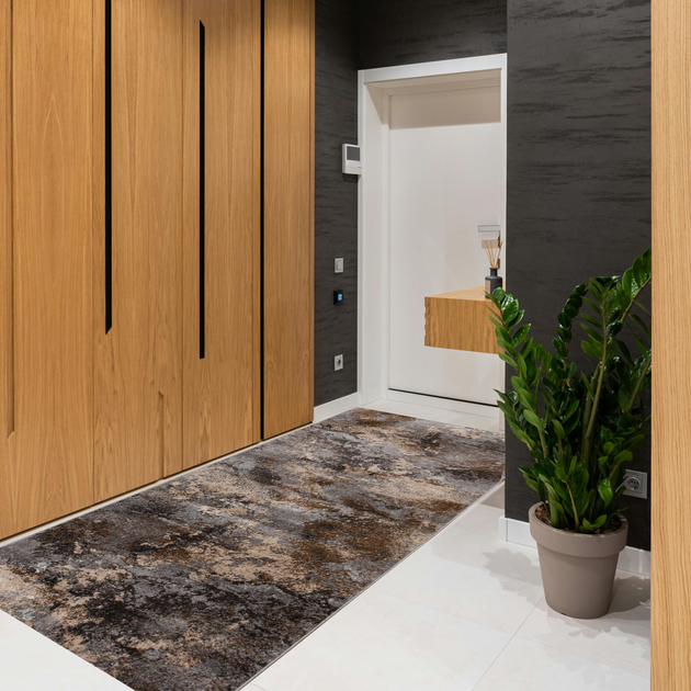 Ковер с низким ворсом Dakaria Fayno Run 7147/123 1.20x3.40 м серый ...