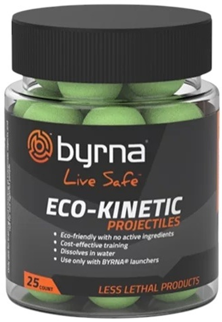 Кулі пневматичні Byrna Eco Kinetic Projectiles 25 шт (OBRBNYAKG0005) - зображення 1