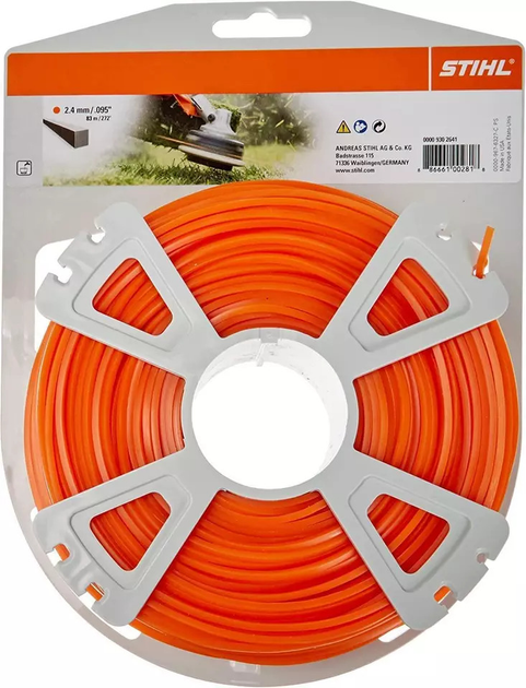 Żyłka tnąca kwadratowa (w rolkach) Stihl Ø2.4 mm 83 m (287981) - obraz 1