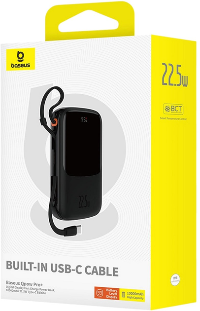 Powerbank Baseus Qpow Pro+ USB-C 10000 mAh 22.5 W Black (P10067101113) - obraz 16
