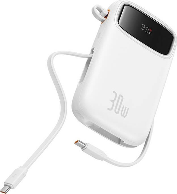 УМБ Baseus Qpow 2 USB-C 10000 мАг 30 Вт White (P10055008213) - зображення 2