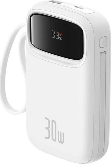 Powerbank Baseus Qpow 2 USB-C 10000 mAh 30 W White (P10055008213) - obraz 4