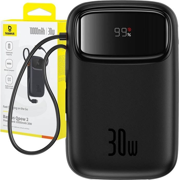 Powerbank Baseus Qpow 2 USB-C 10000 mAh 30 W Black (P10055008113) - obraz 12