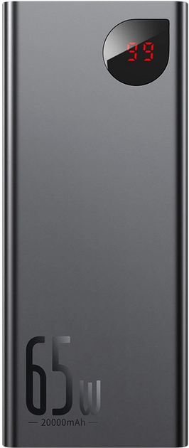 УМБ Baseus Adaman Metal 20000 мАг 65 Вт Black (PPADM65-S) - зображення 1