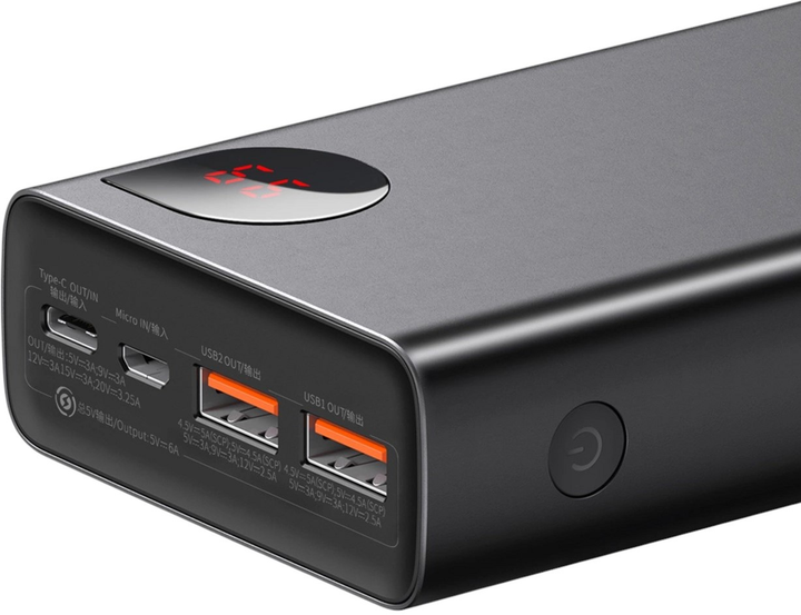 Powerbank Baseus Adaman Metal 20000 mAh 65 W Black (PPADM65-S) - obraz 4