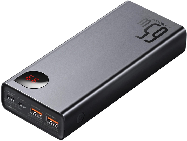 Powerbank Baseus Adaman Metal 20000 mAh 65 W Black (PPADM65-S) - obraz 5
