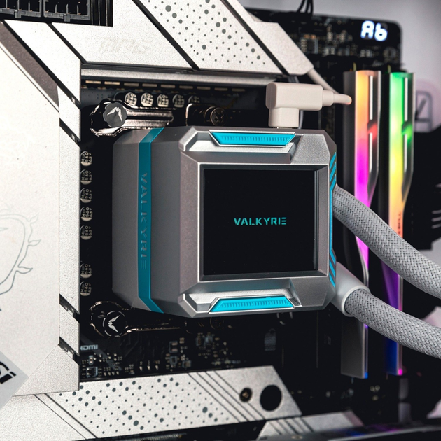 Chłodzenie wodne Valkyrie Syn 240 ARGB White (VK-AIOSY240W) - obraz 10