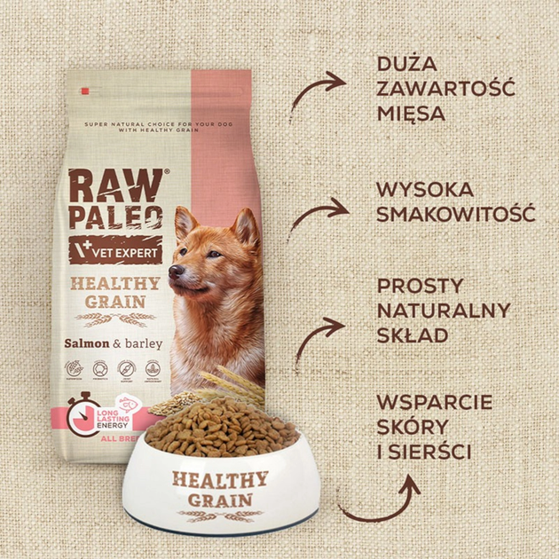 Сухий корм Raw Paleo Healthy Grain з лососем 2 кг (5902414209107) - зображення 2