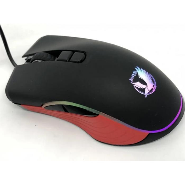 Компьютерная игровая мышка JEDEL, проводная USB мышь для компьютерных игр Черная KGM-086 - изображение 2