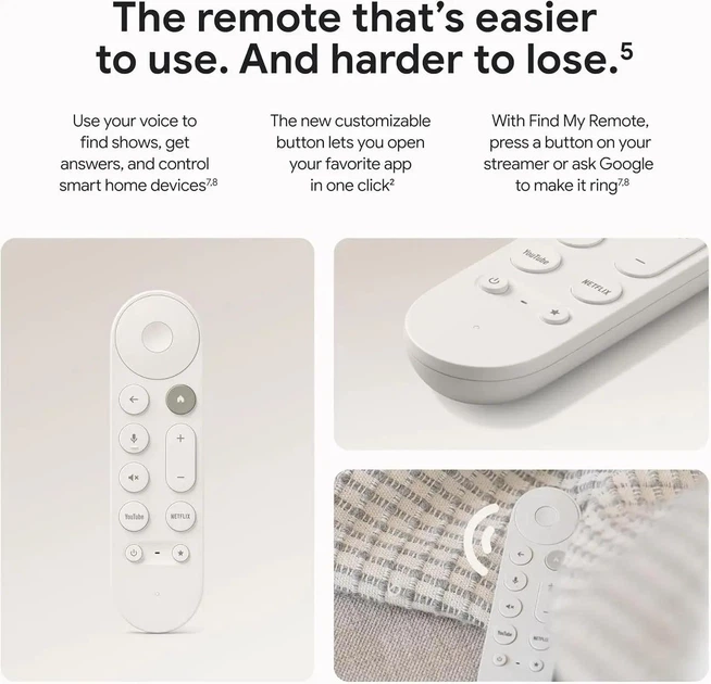 Медиаплеер Google TV Streamer 4K Porcelain – фото, отзывы
