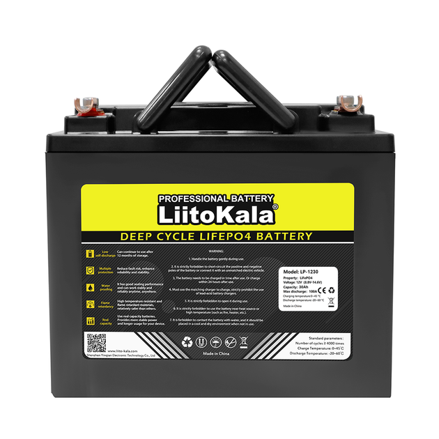 Аккумулятор LiitoKala LiFePO4 12V 30Ah +LCD со встроенным BMS, 4000+ циклов - изображение 7