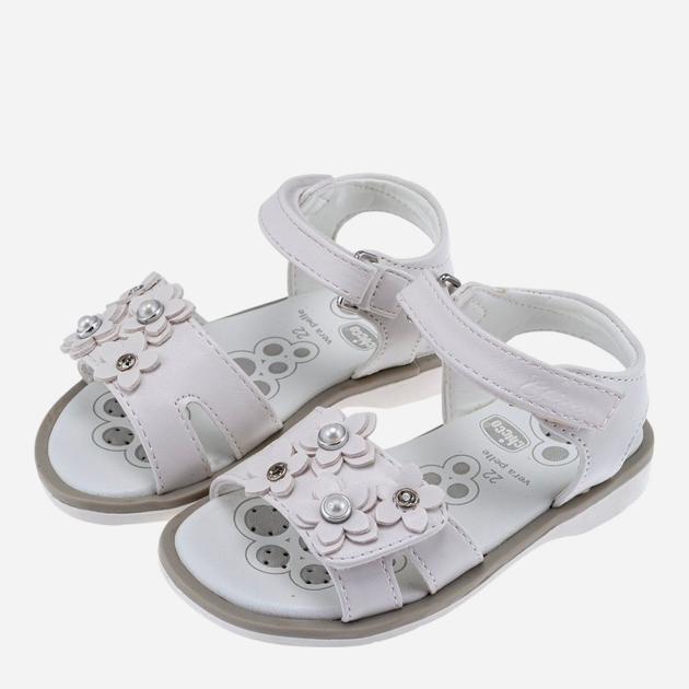 Дитячі босоніжки для дівчинки Chicco 01061654000000-300 24 Білі (8055344977466) - зображення 5