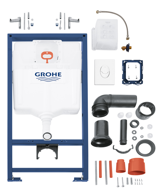 Инсталляция GROHE Rapid SL 38722001 с панелью смыва Skate Air 38505SH0 + унитаз LAUFEN Pro Rimless H8669510000001 с сиденьем Soft Close дюропласт - изображение 8