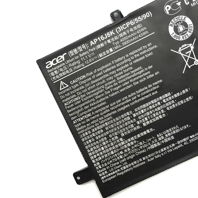 Акумуляторна батарея до ноутбука Acer Chromebook 11 C731, 11 N7 C731,11 N7 C731T - AP16J8K AP16J5K - Фото 2 Акумуляторна батарея до ноутбука Acer Chromebook 11 C731, 11 N7 C731,11 N7 C731T - AP16J8K AP16J5K - изображение 2
