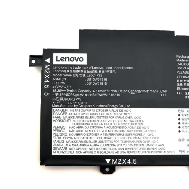 Батарея для ноутбука Lenovo ThinkPad T14s Gen 2 - L20C4P72 L20D4P72 L20M4P72 L20L4P72 - зображення 3