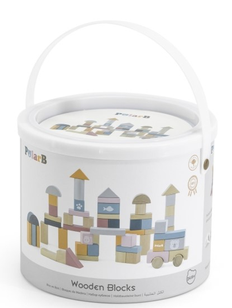 Klocki drewniane Viga Toys PolarB  60 elementów (6971608440106) - obraz 4