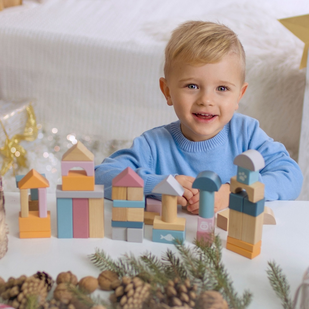 Klocki drewniane Viga Toys PolarB  60 elementów (6971608440106) - obraz 8
