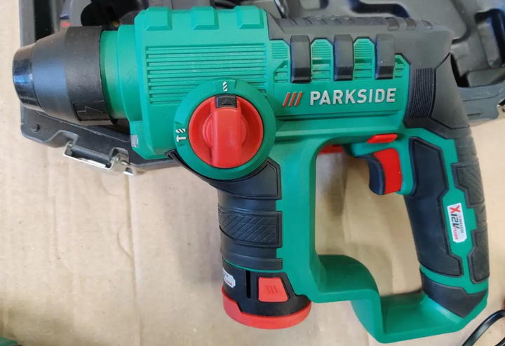 Комплект Parkside акумуляторний перфоратор з додатковим акумулятором 2А та зарядкою в кейсі - изображение 2