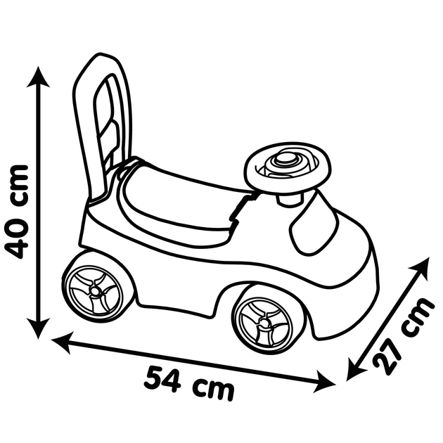 Толокар Smoby Toys 54 х 27 х 40 см рожевий (3032167205421) - зображення 6