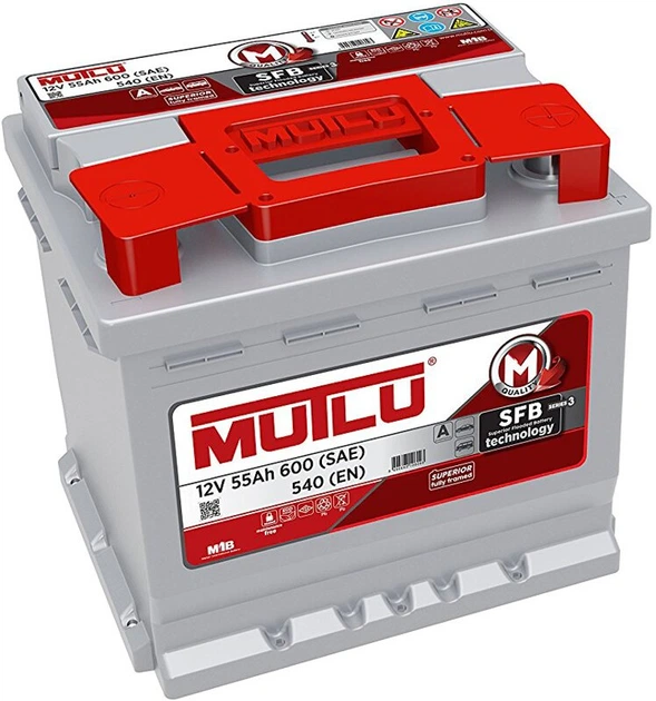 Аккумулятор (-+ Mutlu 55 Ah 600 A, R) (LB1.55.054.A) – фото, отзывы ...