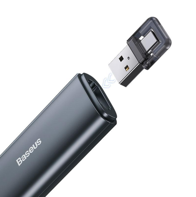 Бездротова указка-презентер BASEUS Orange Dot Wireless Presenter (Red Laser) 100m (AAA) (WKCD000013) - изображение 4