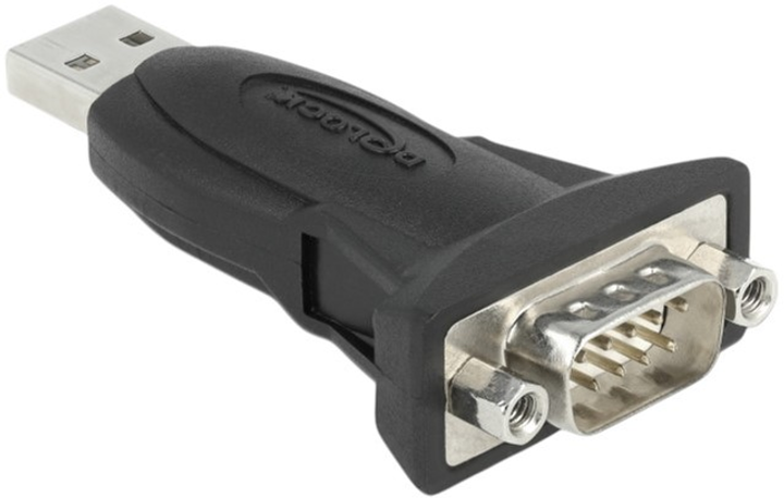 Адаптер Delock Type-A - USB 2.0 Type-A/RS-232 0.8 m Black (4043619662821) - зображення 2