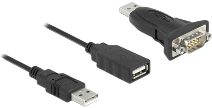 Адаптер Delock Type-A - USB 2.0 Type-A/RS-232 0.8 m Black (4043619662821) - зображення 6