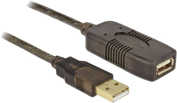 Кабель Delock USB 2.0 Type-A - USB 2.0 Type-A з подовженням 30 m Black (4043619834532) - зображення 3