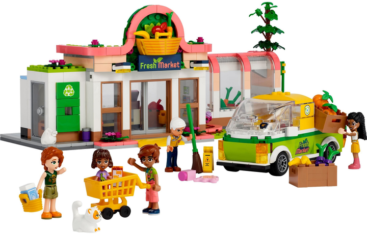 Zestaw klocków LEGO Friends Sklep spożywczy z żywnością ekologiczną 830 elementów (41729) - obraz 2