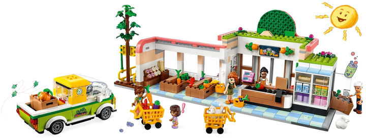 Zestaw klocków LEGO Friends Sklep spożywczy z żywnością ekologiczną 830 elementów (41729) - obraz 3