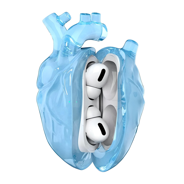 Чехол силиконовый BLACKTIME 808FC HEARTHCASE для Apple AirPods Pro / Pro 2 с карабином, голубой - Фото 1 Чехол силиконовый BLACKTIME 808FC HEARTHCASE для Apple AirPods Pro / Pro 2 с карабином, голубой - изображение 1
