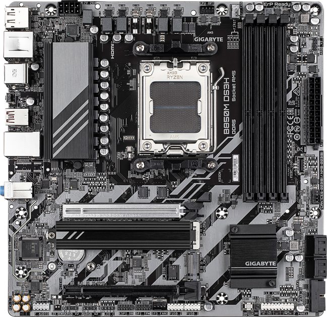 Материнская плата Gigabyte B850M DS3H (sAM5, AMD B850, PCI-Ex16) - изображение 1