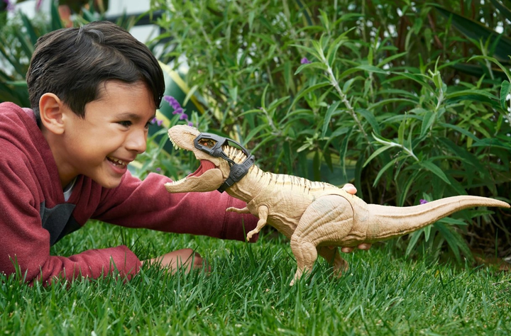 Figurka Mattel Jurassic World  Dino Trackers Tirannosaurus Rex Polowanie i atak HNT62 (0194735149346) - obraz 9