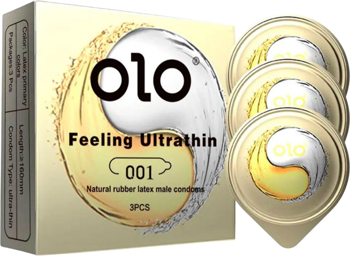 Презервативы OLO 0.01 Iceand Fire Ваниль с термоэффектом 3 шт ...