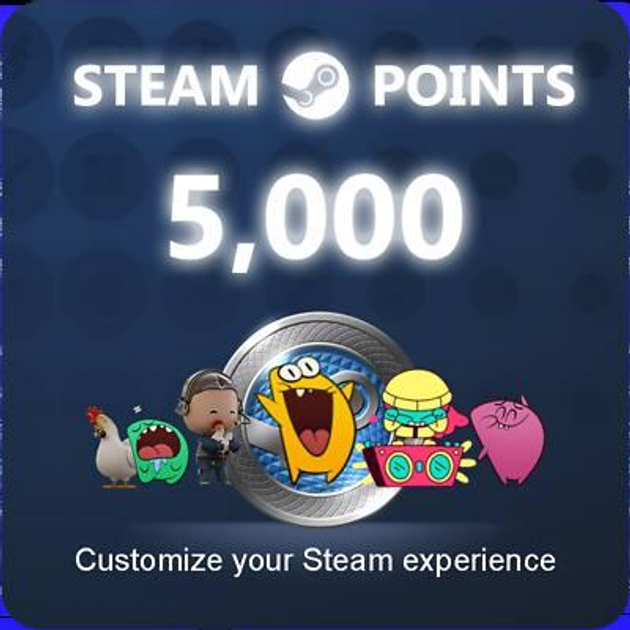 5 000 Балів Стім | Жетони | Нагороди | 5 000 Steam Points | Awards - зображення 1