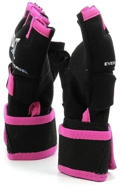 Бинт-перчатки Everlast EverGel Hand Wraps (P00000737) Black/Pink M/L - изображение 2