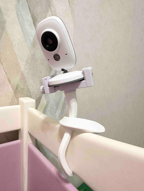 Видеоняня Baby Monitor ABM600 +гибкий держатель , датчик звука, беспроводная радионяня с портативным дисплеем и измерением температуры - изображение 2