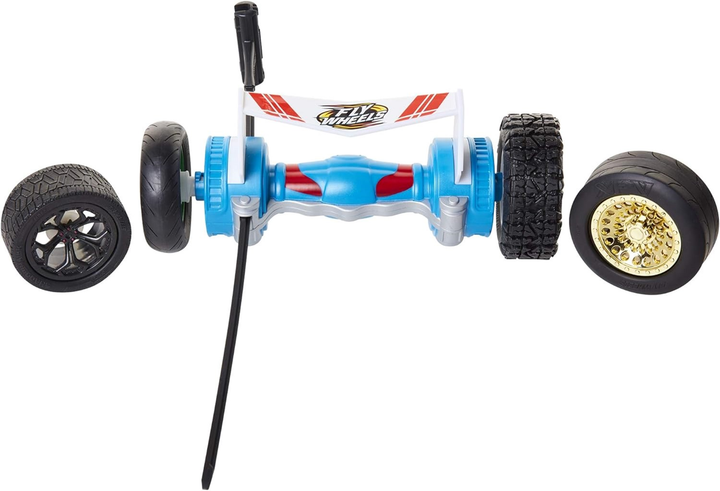 Zestaw do zabawy Jakks Pacific Fly Wheels cztery opony i turbo wyrzutnia Blue (0192995151093) - obraz 4