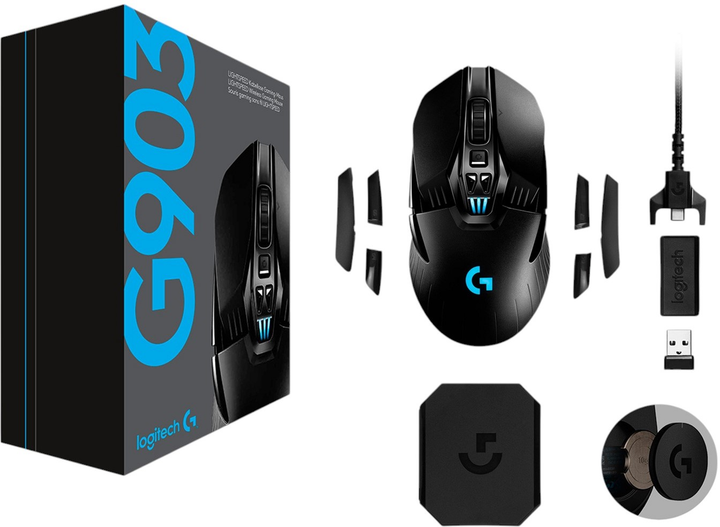 Mysz do gier Logitech G903 Hero 16K Lightspeed USB czarna (910-005672) - obraz 3