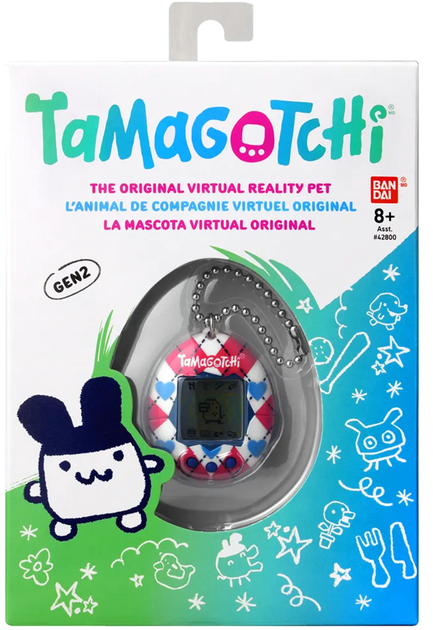 Інтерактивна іграшка Bandai Tamagotchi Original Argyle Heart (3296580429813) - зображення 1