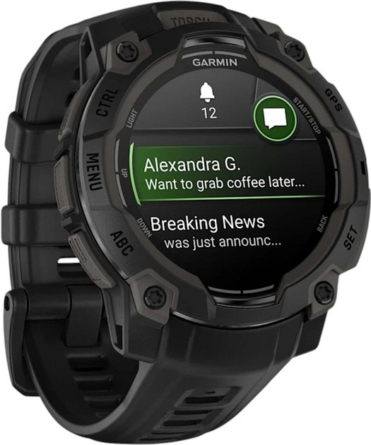 Smartwatch Garmin Instinct 3 45 mm Black (010-02936-00) - obraz 3
